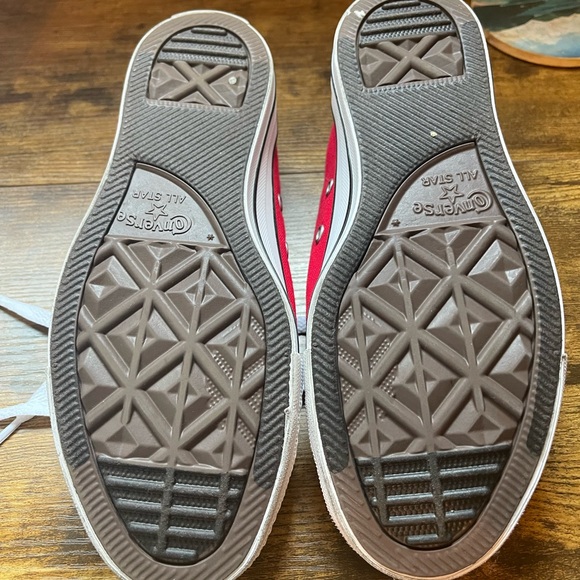 *LIKE NEW* Converse Red High-Top Sneakers - Picture 2 of 3